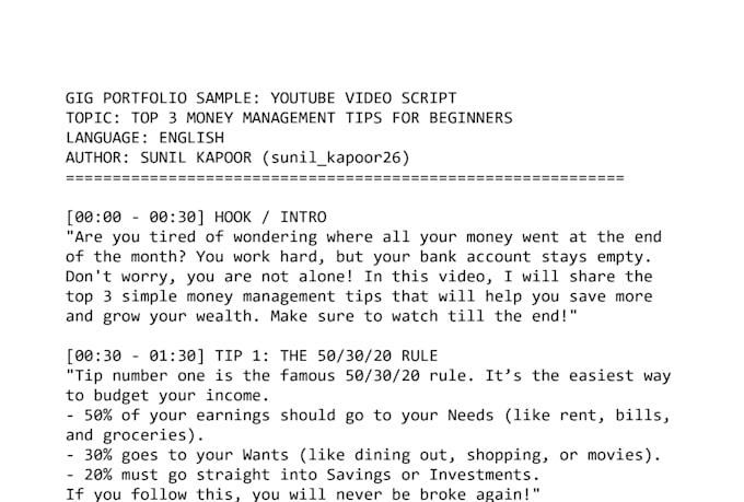 write engaging youtube video scripts and articles